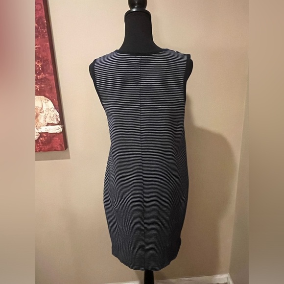 J Crew Navy & White Pin Stripe dress, size - Picture 2 of 6